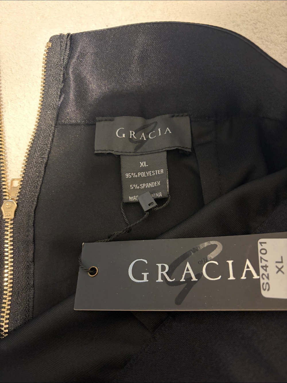 Gracia Black A-Line Skirt